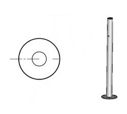 Стойка ограждения c отверстием под фиксатор односторонняя (под поворотные створку и секцию)