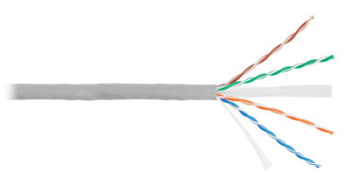 Кабель NIKOLAN U/UTP 4 пары, Кат.6 (Класс E) PVC, серый, 305м