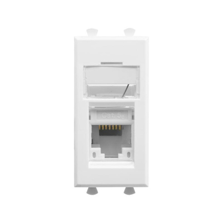 Розетка компьютерная 1мод. кат.5e RJ-45 Avanti "Белое облако" модульная DKC 4400461