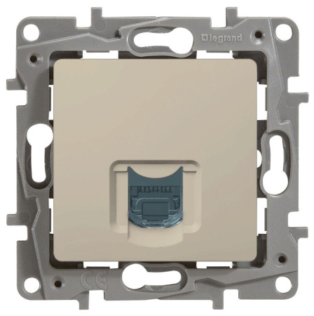 Механизм розетки информ. 1-м СП Etika RJ45 CAT.5E UTP сл. кость Leg 672341