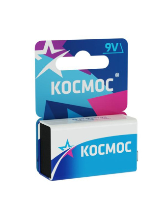 Элемент питания солевой "крона" S 6F22 (блист.1шт) Космос KOC6F221BL