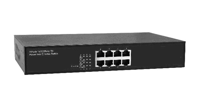 SW-20800/B Неуправляемый PoE-коммутатор Fast Ethernet на 8 портов 